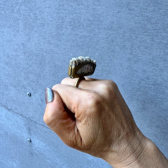 Abalone and Metal Ring -- Adjustable - Picture 7 of 8